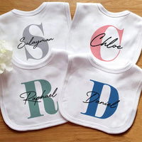 Personalized Baby Name Bib – Custom Cotton Feeding Bib for Toddlers